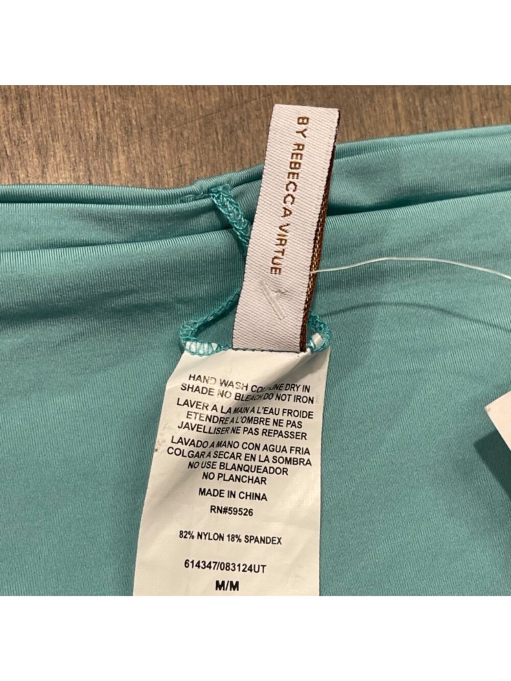 BECCA Fiesta Avery Low Rise Bikini Bottom Women's Size Medium Pastel Side Tab - Picture 5 of 7